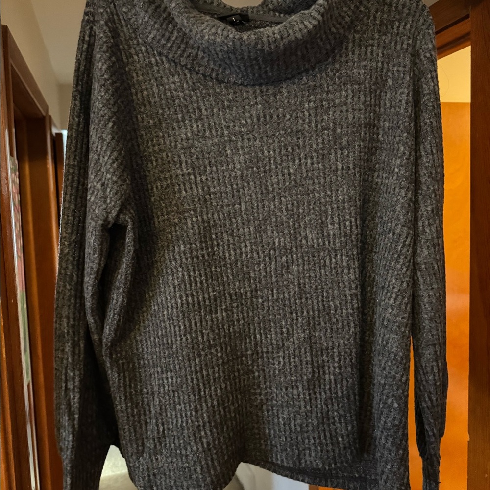 Gray Turtleneck Sweater
